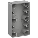 Merten Aufputzgehäuse zweifach aluminium, Retail