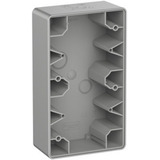 Merten Aufputzgehäuse zweifach aluminium, Retail