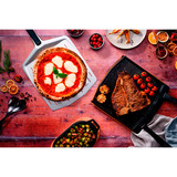 Ooni Doppelseitige Grizzler-Grillplatte anthrazit, Sockel aus Edelstahl