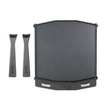 Ooni Doppelseitige Grizzler-Grillplatte anthrazit, Sockel aus Edelstahl