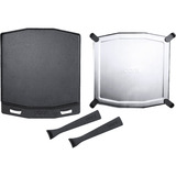 Ooni Doppelseitige Grizzler-Grillplatte anthrazit, Sockel aus Edelstahl