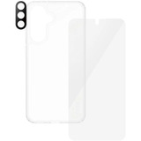 PanzerGlass Flagship 3-in-1 Set transparent/weiß, Samsung Galaxy A36 5G, QI-kompatibel, EasyAligner