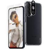 PanzerGlass Flagship 3-in-1 Set transparent/weiß, Samsung Galaxy A36 5G, QI-kompatibel, EasyAligner