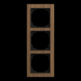 0 Abdeckrahmen dreifach, Abdeckung holz, Retail