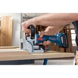 Bosch Professional Akku-Flachdübelfräse GFF 18V-22 Professional Solo, 18 Volt, Nutfräse blau/schwarz, ohne Akku und Ladegerät, in L-BOXX