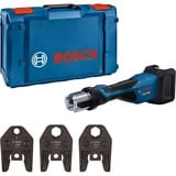 Bosch Professional Akku-Presswerkzeug GPT 18V-32 Professional solo, 18Volt, Kit SV, Pressmaschine blau, ohne Akku und Ladegerät, 3 Pressbacken Standard SV, in L-BOXX