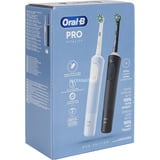 Braun Oral-B Vitality Pro D103 Duo, Elektrische Zahnbürste schwarz/blau, Black/Blue, inkl. 2. Handstück