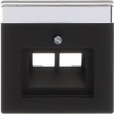 Busch-Jaeger Zentralscheibe matt für Universal-Anschluss-Einheiten-Anschlussdosen, Typ 1803-02-885, Abdeckung schwarz (matt), Retail