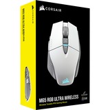 Corsair M65 RGB ULTRA Wireless, Gaming-Maus weiß/hellgrau