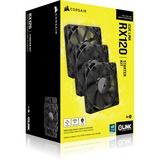 Corsair iCUE LINK RX120 Triple, Gehäuselüfter schwarz, inkl. iCUE LINK-System-Hub