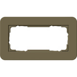 Gira Abdeckrahmen 2-fach ohne Montagerahmen, Abdeckung braun, Retail