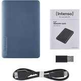 Intenso Memory Safe 2 TB, Externe Festplatte blau, extern, USB-A 3.2 Gen 1 (5 Gbit/s)