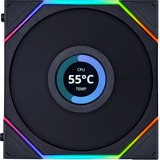 Lian Li UNI FAN TL120 LCD Reverse Blade, Gehäuselüfter schwarz, 124 mm