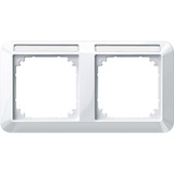 Merten Rahmen zweifach mit Beschriftungsträger weiß, Retail