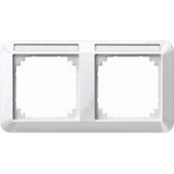 Merten Rahmen zweifach mit Beschriftungsträger weiß, Retail