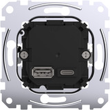 Merten USB-Ladeeinsatz Typ A und C mit Power-Delivery-Technologie MEG4366-0120, Ladegerät Retail