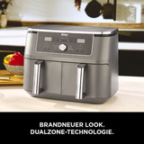 Ninja MAX 6-in-1 Dual Zone Heißluftfritteuse DZ400EU  grau, 2.470 Watt, 2 Körbe je 4,75 Liter