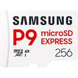 SAMSUNG P9 Express 256 GB microSDXC, Speicherkarte weiß, PCIe Gen3.0x1, NVMe 1.3, SD 7.1, UHS-I