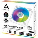 ARCTIC P14 PWM PST A-RGB, Gehäuselüfter weiß, 140 mm