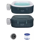 Bestway Whirlpool LAY-Z-SPA Ibiza AirJet, Schwimmbad petrol, 180cm x 180cm x 66cm