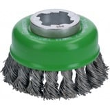 Bosch PRO Stainless Steel heavy X-Lock Topfbürste, Ø 75mm, gezopft 0,5mm Edelstahldraht, für kleine X-LOCK Winkelschleifer