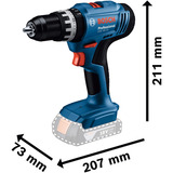Bosch Professional Akku-Schlagbohrschrauber GSB 18V-25  Professional, 18Volt blau/schwarz, 2x Li-Ion Akku 2,0Ah, in L-BOXX
