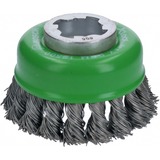 Bosch Professional PRO Stainless Steel heavy X-Lock Topfbürste, Ø 75mm, gezopft 0,5mm Edelstahldraht, für kleine X-LOCK Winkelschleifer