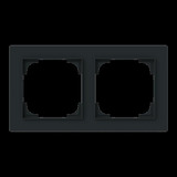 Busch-Jaeger Abdeckrahmen zweifach, Abdeckung schwarz, Retail