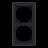 Busch-Jaeger Abdeckrahmen zweifach, Abdeckung schwarz, Retail