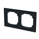 Busch-Jaeger Abdeckrahmen zweifach, Abdeckung schwarz, Retail