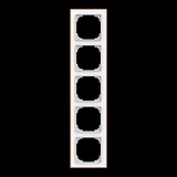 Busch-Jaeger Rahmen fünffach mit Dekorring gold, Retail