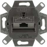 Busch-Jaeger UAE-Doseneinsatz mit Schrägauslass und RJ45-Anschlüssen Cat. 6A, 1-fach, Unterputz grau, Retail