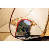 Coleman Darwin 4 Plus Summer, Zelt beige/dunkelrot