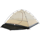 Coleman Darwin 4 Plus Summer, Zelt beige/dunkelrot