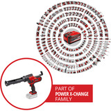 EINHELL Power X-Change Akku-Kartuschenpistole TE-SG 18/10 Li - Solo, 18Volt rot/schwarz, ohne Akku und Ladegerät