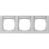 Gira Abdeckrahmen 3-fach, Abdeckung grau, Retail