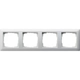 Gira Abdeckrahmen vierfach bruchsicher glänzend weiß (glänzend), Retail