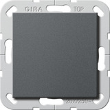 Gira Wippschalter Ausschalter 20 Ampere 250 Volt Wechselstrom mit Wippe und Tragring, 2-polig, mit Schraubklemmen anthrazit, Retail