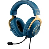 Logitech PRO X, Gaming-Headset blau/gold, USB, League of Legends Edition