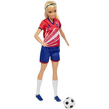 Mattel Fußballspielerin-Puppe mit Trikot und Fußball 