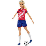 Mattel Fußballspielerin-Puppe mit Trikot und Fußball 
