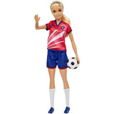 Mattel Fußballspielerin-Puppe mit Trikot und Fußball 