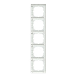 Merten Rahmen fünffach für Senkrecht- und Waagerechtmontage aus Thermoplast, matt, IP20 weiß (matt), Retail