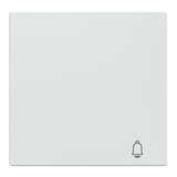 Merten Wippe Klingel für Wechselschalter, Kreuzschalter und Taster, 1-fach, glänzend weiß (glänzend), Retail