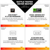 OMEN 16-ap0188ng, Gaming-Notebook schwarz, AMD Ryzen 9 8940HX, NVIDIA GeForce RTX 5070, 32 GB DDR5, 1 TB (1 TB SSD), Windows 11 Home