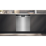 Siemens SN43ES22AE IQ300 , Spülmaschine edelstahl (gebürstet)/schwarz, 60 cm, Home Connect