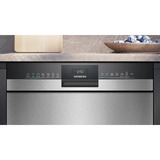 Siemens SN43ES22AE IQ300 , Spülmaschine edelstahl (gebürstet)/schwarz, 60 cm, Home Connect