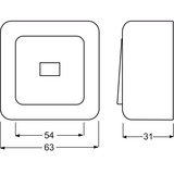 Busch-Jaeger Kontrollausschalter 2polig Aufputz 2601/2 SKAP weiß, Retail
