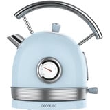Cecotec Thermosense 420 Vintage Light Blue, Wasserkocher hellblau/edelstahl, 2.200 Watt, 1,8 Liter