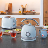 Cecotec Thermosense 420 Vintage Light Blue, Wasserkocher hellblau/edelstahl, 2.200 Watt, 1,8 Liter